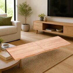 Folding Rustic Wall Shelf 160x60cm Handmade Oak Wood