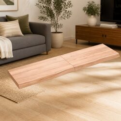 Practical Solid Oak Wall Shelf for Various Spaces 180cm