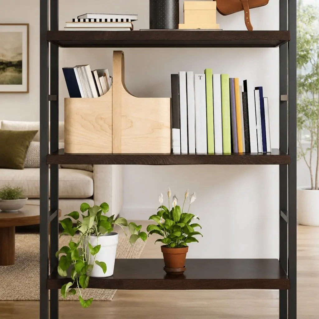 Wall Shelf Solid Oak Wood 80 x 40 cm Dark Brown Rustic Floating Ledge