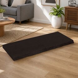 Functional Folding Wall Shelf in Dark Brown Oak for Home Use