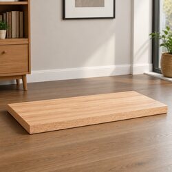 Versatile Light Brown Solid Oak Table Top 80x40cm for Dining