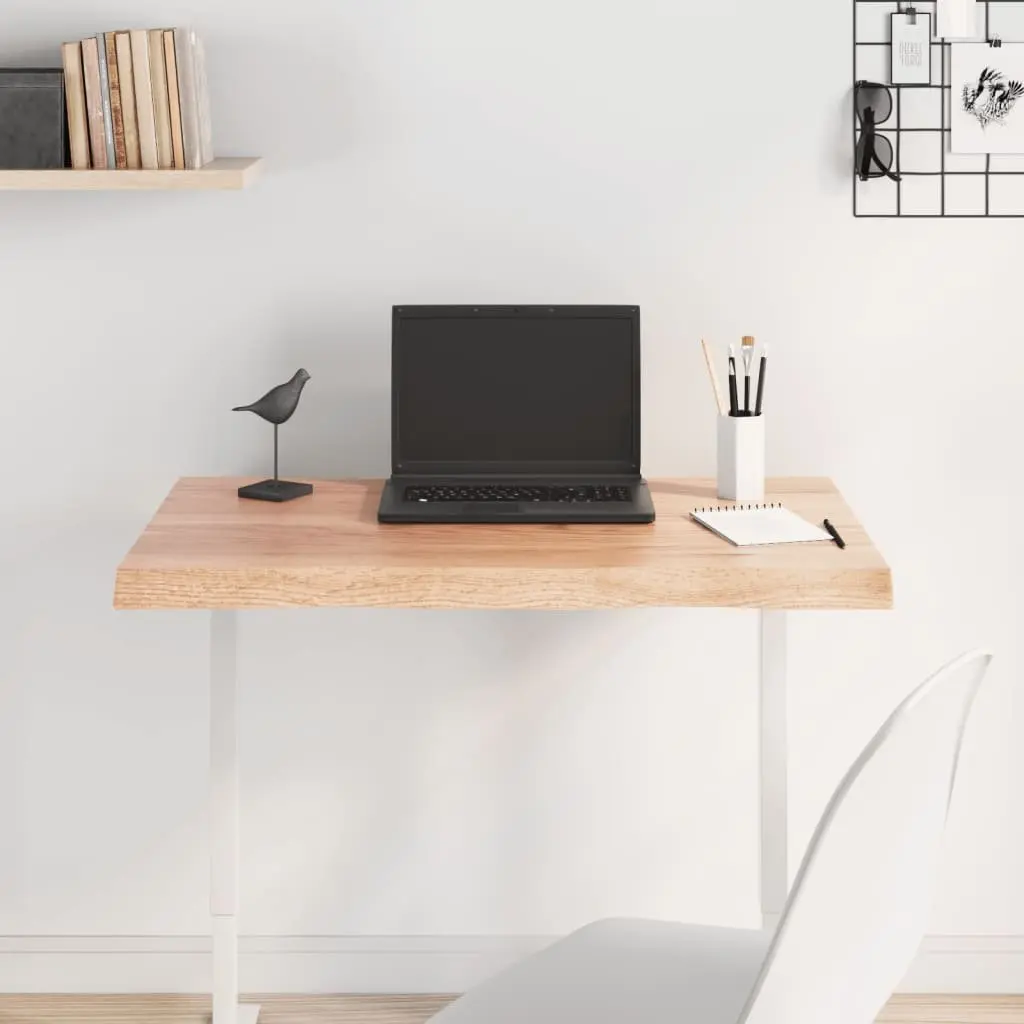 Light Brown Solid Oak Table Top 80x40cm for Dining