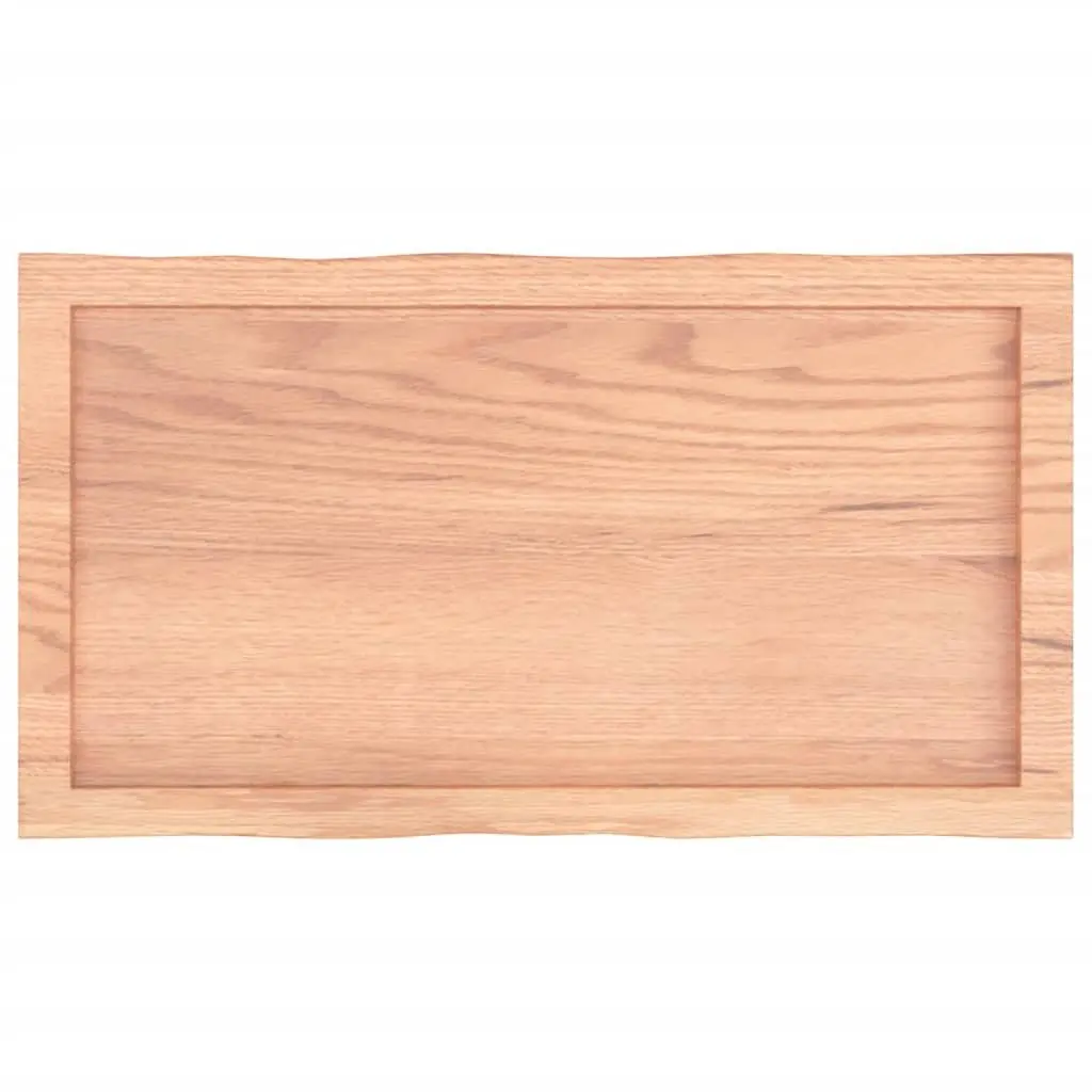 Brown Live Edge Table Top Solid Oak Wood 80x40cm Replacement Board DIY