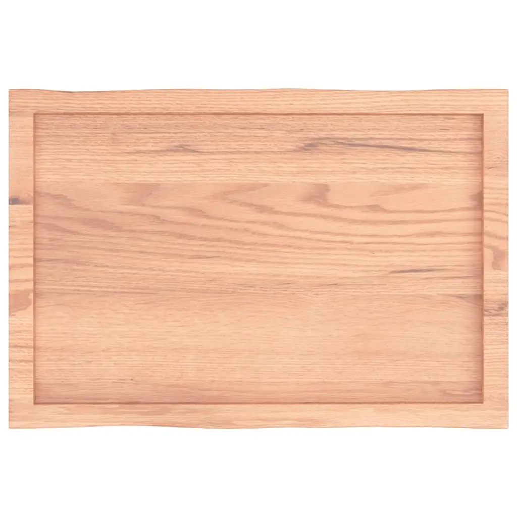 Wooden Table Top Live Edge Solid Oak Brown Treated Tabletop Replacement Board