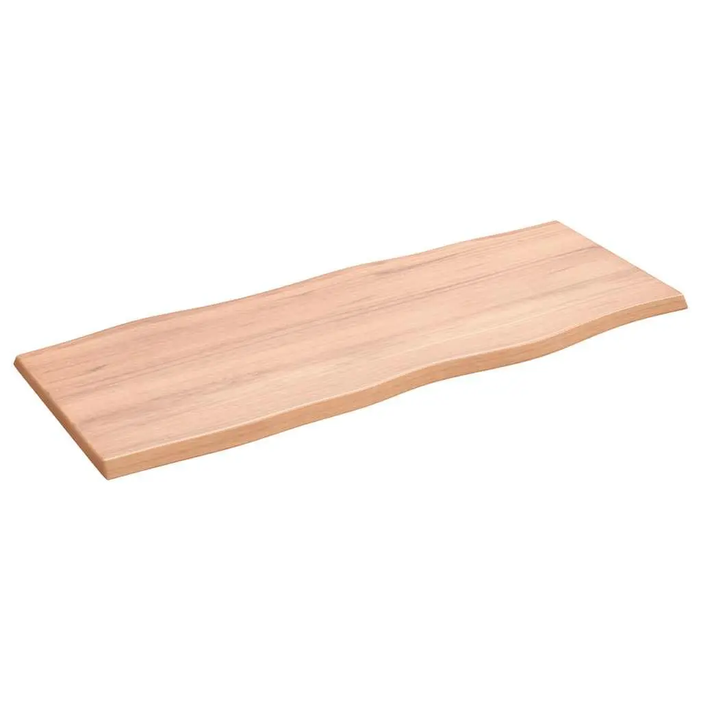 Solid Wood Table Top Live Edge Brown 100x40cm Replacement for Dining Kitchen