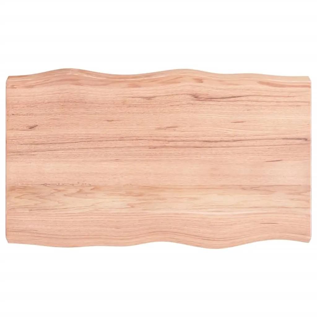 Live Edge Brown Oak Tabletop 100x60cm for Home Use