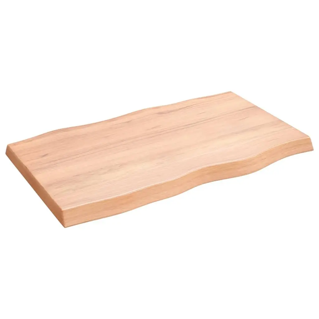 Live Edge Brown Oak Tabletop 100x60cm for Home Use