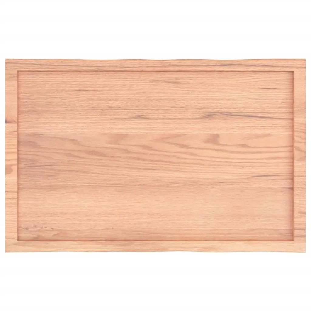 Live Edge Brown Oak Tabletop 100x60cm for Home Use
