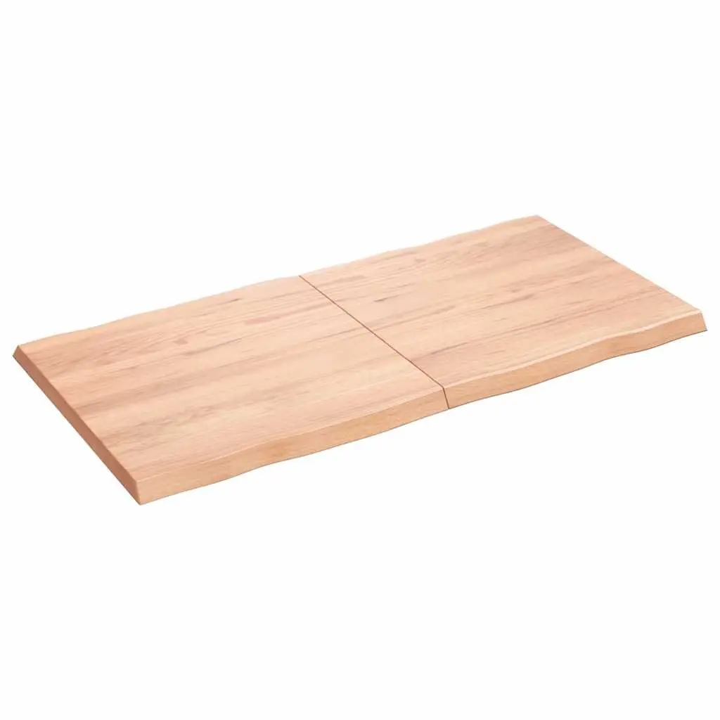 Wooden Table Top Brown Solid Oak Live Edge Foldable Replacement Board 120x60cm
