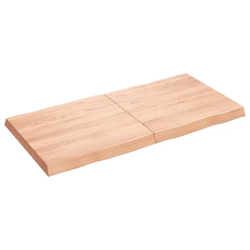 Solid Wood Table Top with Live Edge, Foldable Brown Surface