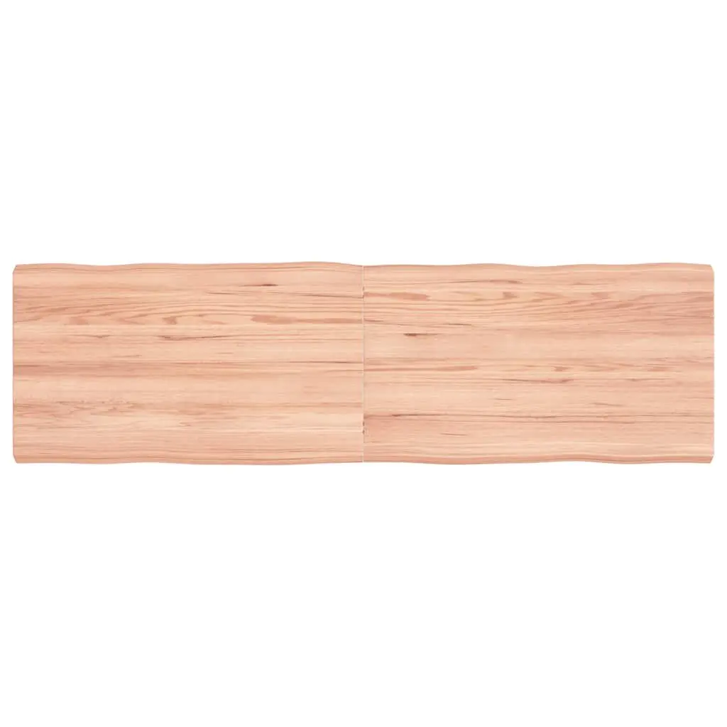 Wooden Table Top Brown 140x40cm Live Edge Solid Oak Foldable Replacement Board