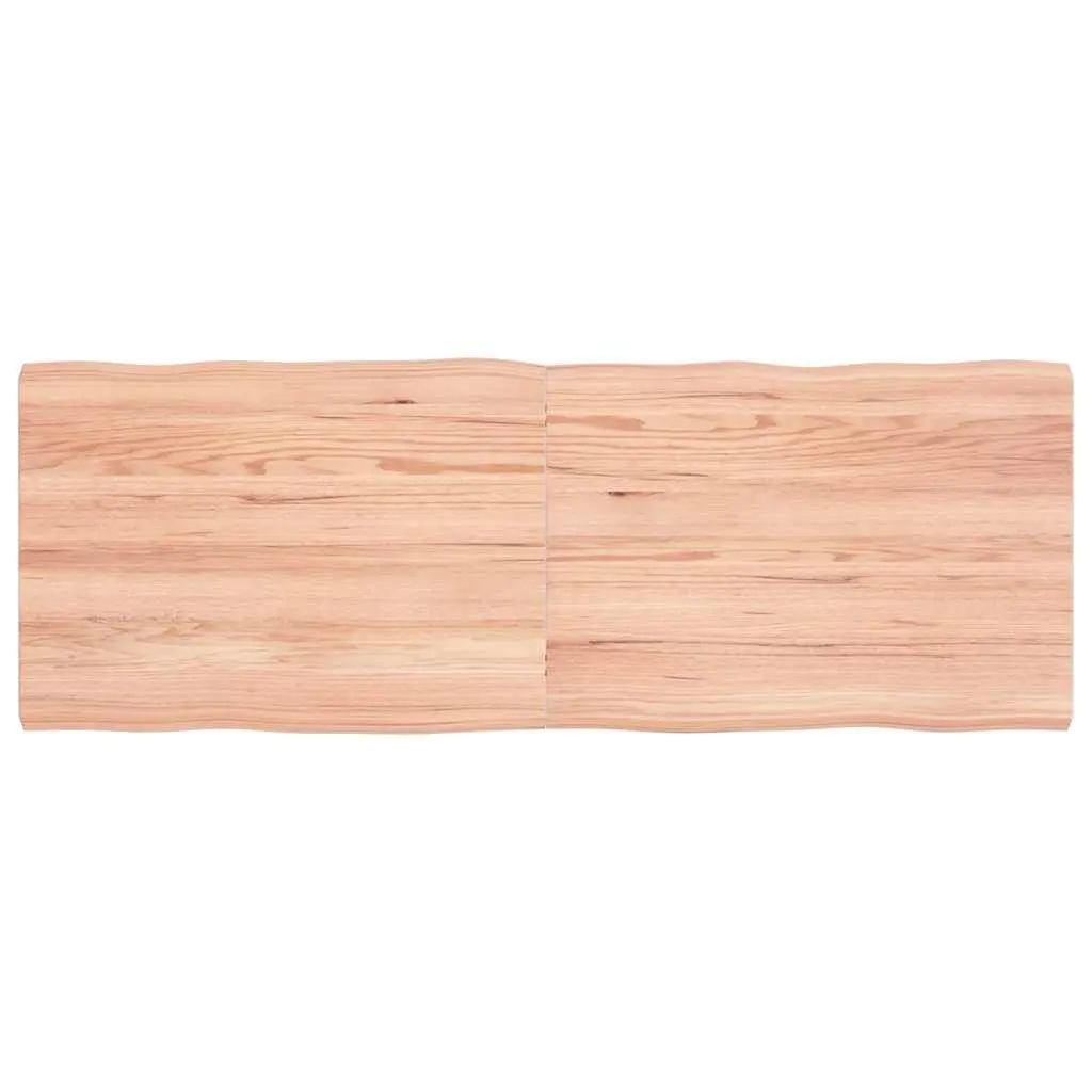 Wooden Table Top Brown Live Edge Solid Oak Folding Replacement Board 140x50cm