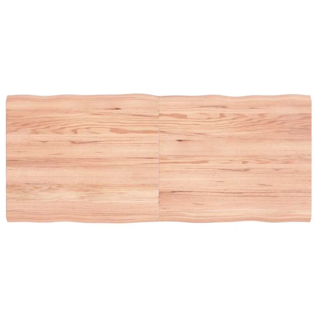 Foldable Table Top Live Edge Solid Oak Wood Light Brown 140x60cm Handcrafted