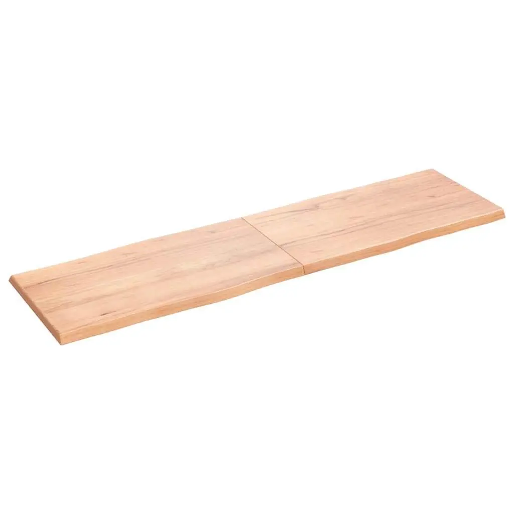 Wooden Tabletop Foldable Solid Oak 180x50cm Live Edge Brown