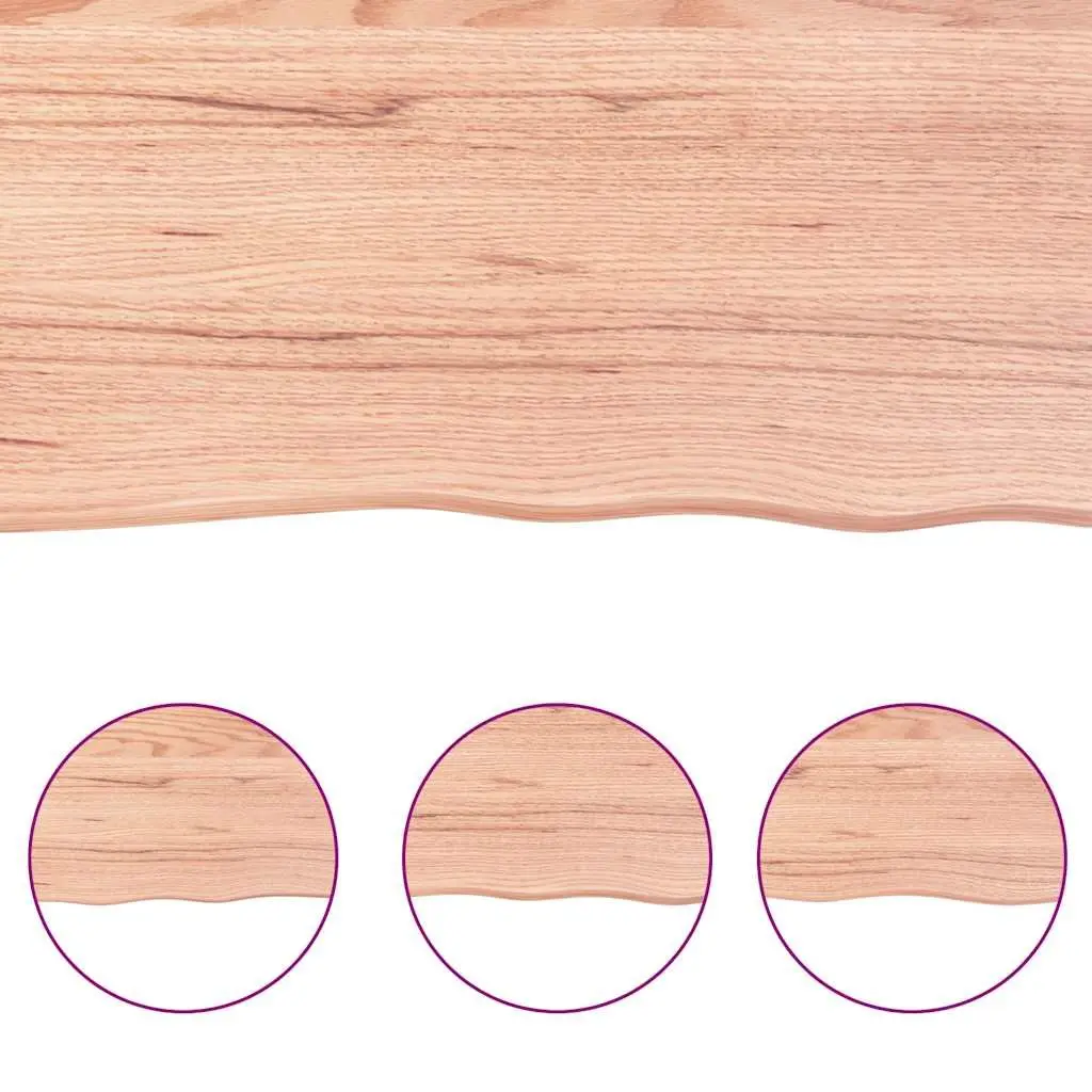 Wooden Table Top Brown Live Edge Solid Oak Folding DIY Replacement Board
