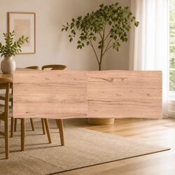 Wooden Table Top Brown Live Edge Solid Oak Folding Replacement Board 180x60cm