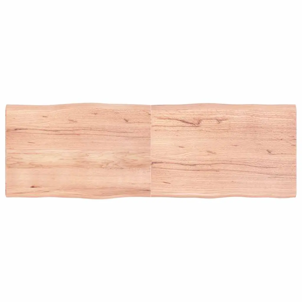 Solid Oak Wooden Table Top Folding Live Edge 180x60cm Brown Replacement Board