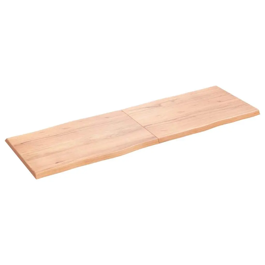 Solid Oak Wooden Table Top Folding Live Edge 180x60cm Brown Replacement Board