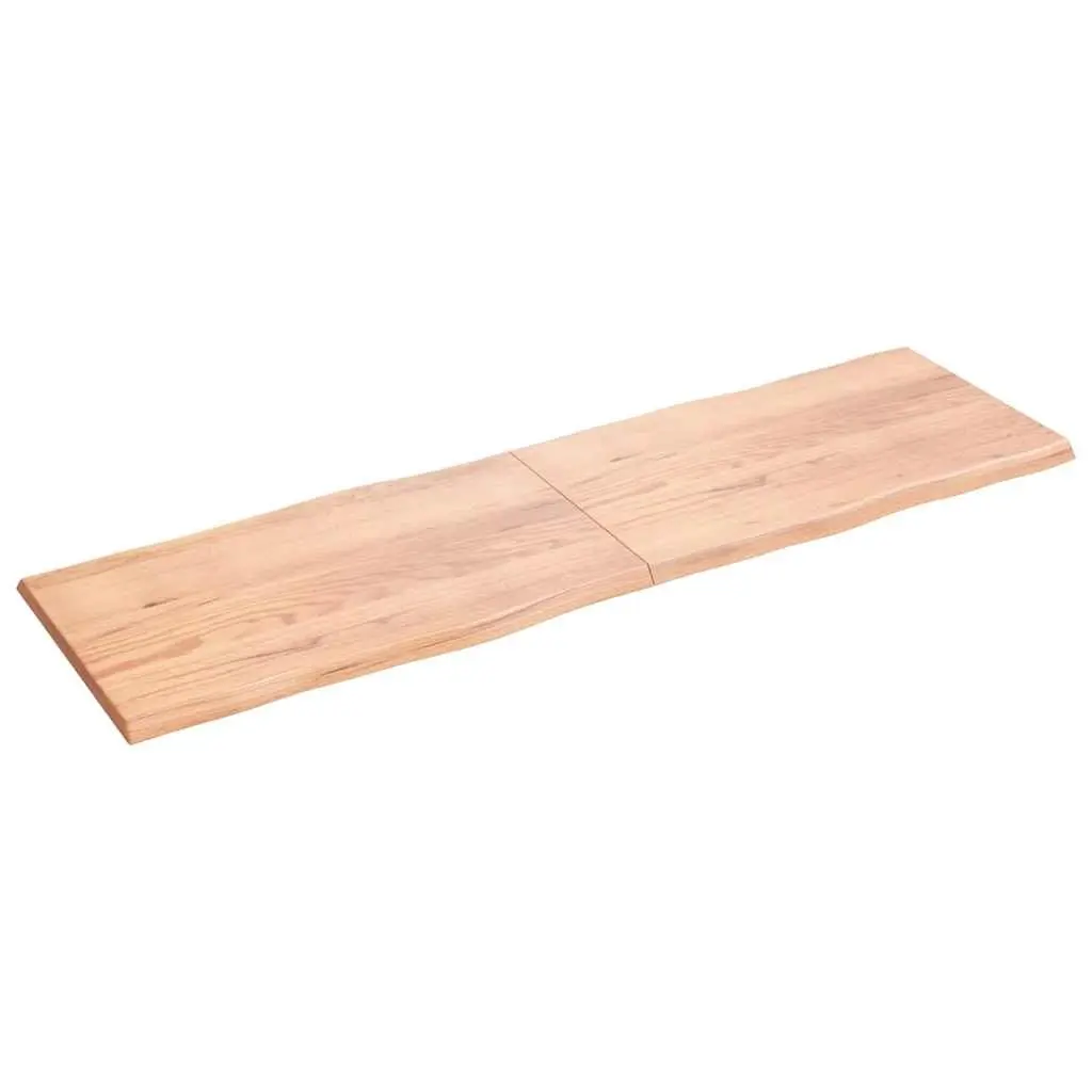 Wooden Table Top Brown Solid Oak Live Edge Folding Board 200x60cm Handcrafted