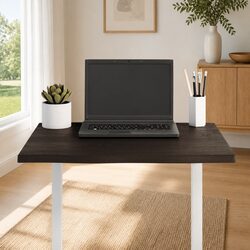 Solid Oak Wood Table Top Live Edge Dark Brown Treated 60x50x2cm Dining