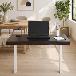Functional Dark Brown Live Edge Table Top 80x50cm