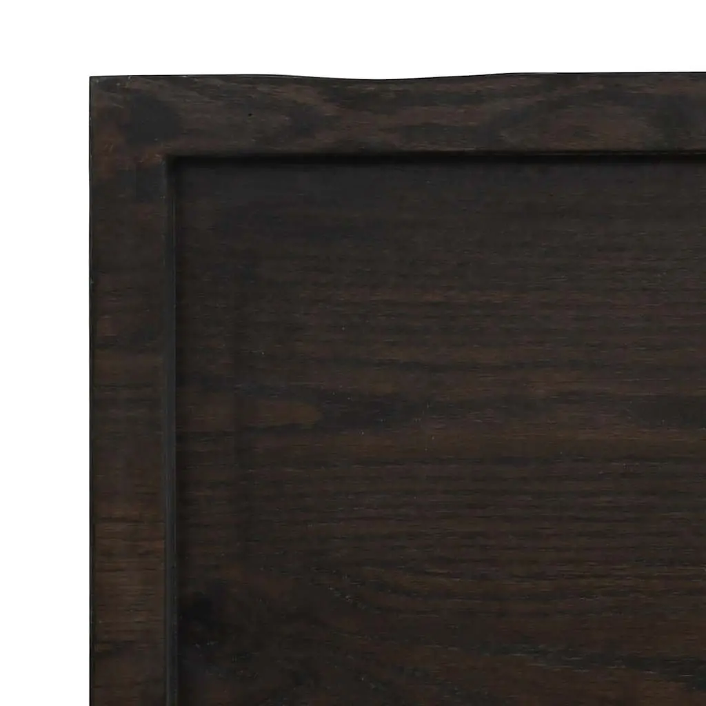 Solid Wood Table Top Dark Brown Live Edge 140x40cm Folding Replacement Board