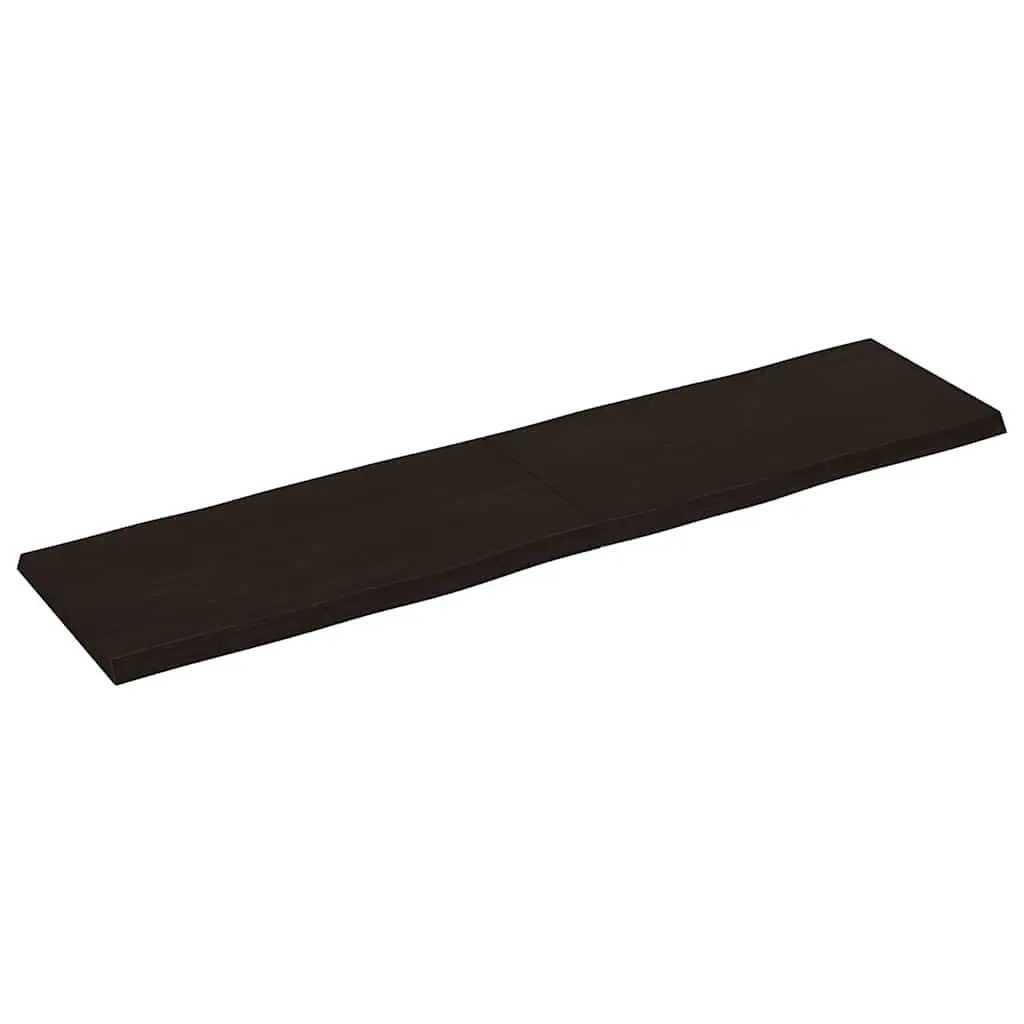 Foldable Table Top Solid Oak Wood Live Edge 160x40cm Dark Brown