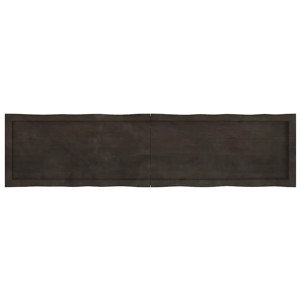 Foldable Table Top Solid Oak Wood Live Edge 160x40cm Dark Brown