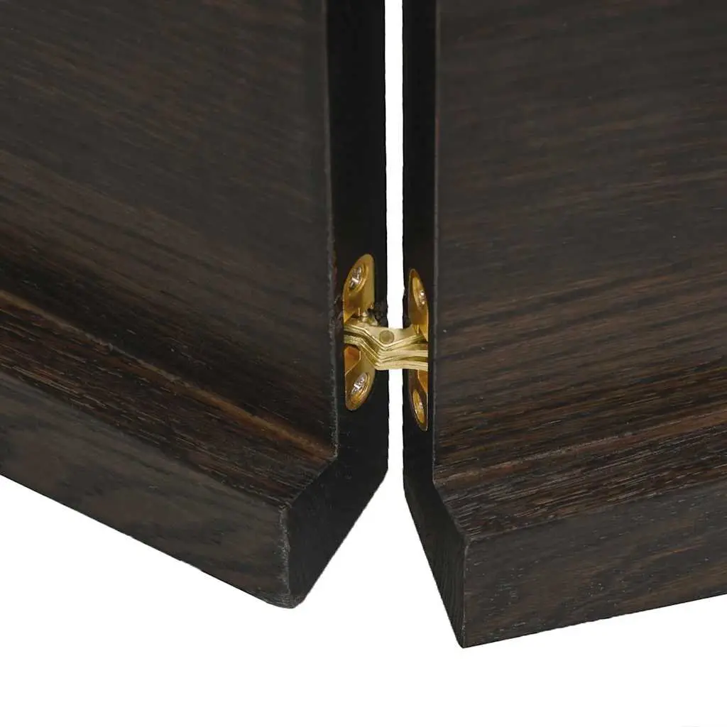 Foldable Table Top Solid Oak Wood Live Edge 160x40cm Dark Brown
