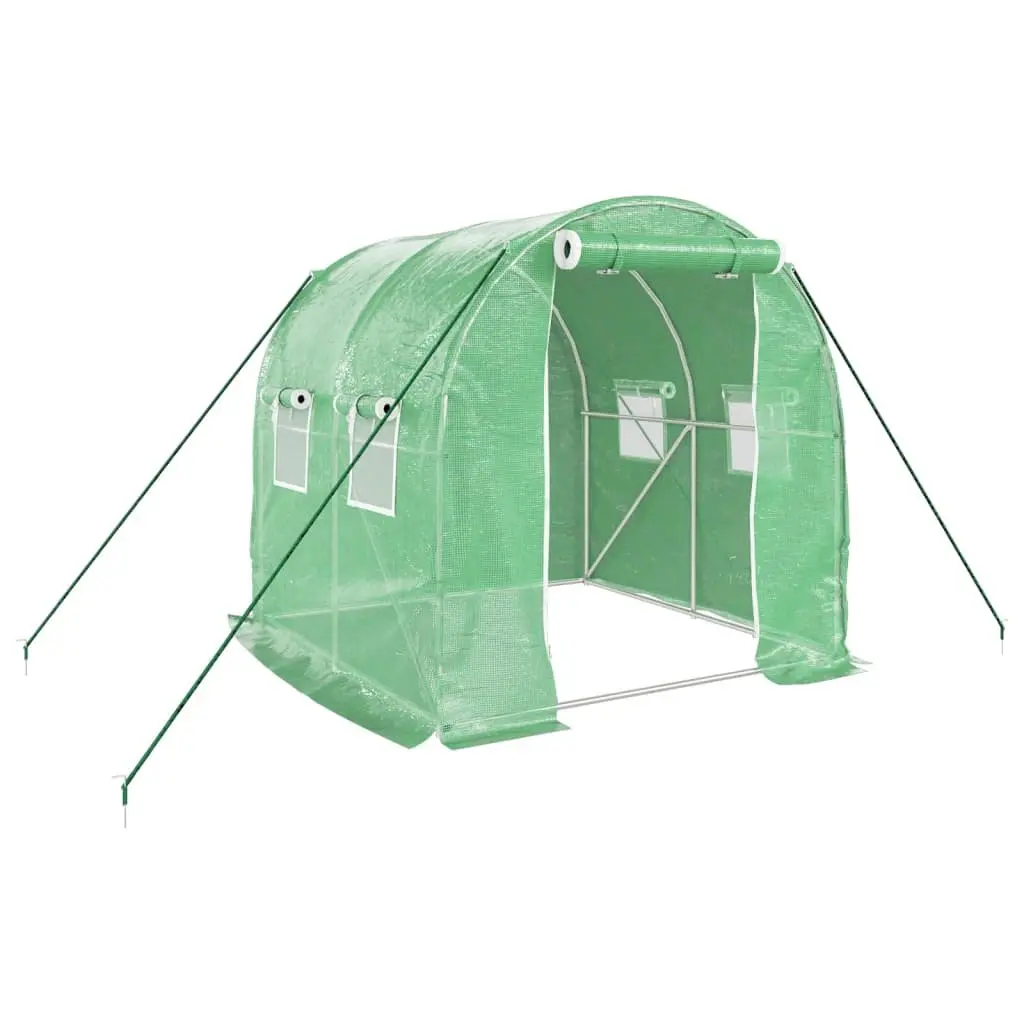 Greenhouse Steel Frame Green 4m² Garden Plant House Outdoor Shelters 2x2x2m