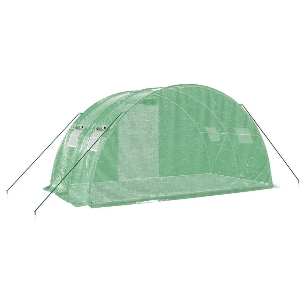 Greenhouse 8m² Steel Frame PE Cover Garden Plant House 4x2x2m Green Outdoor