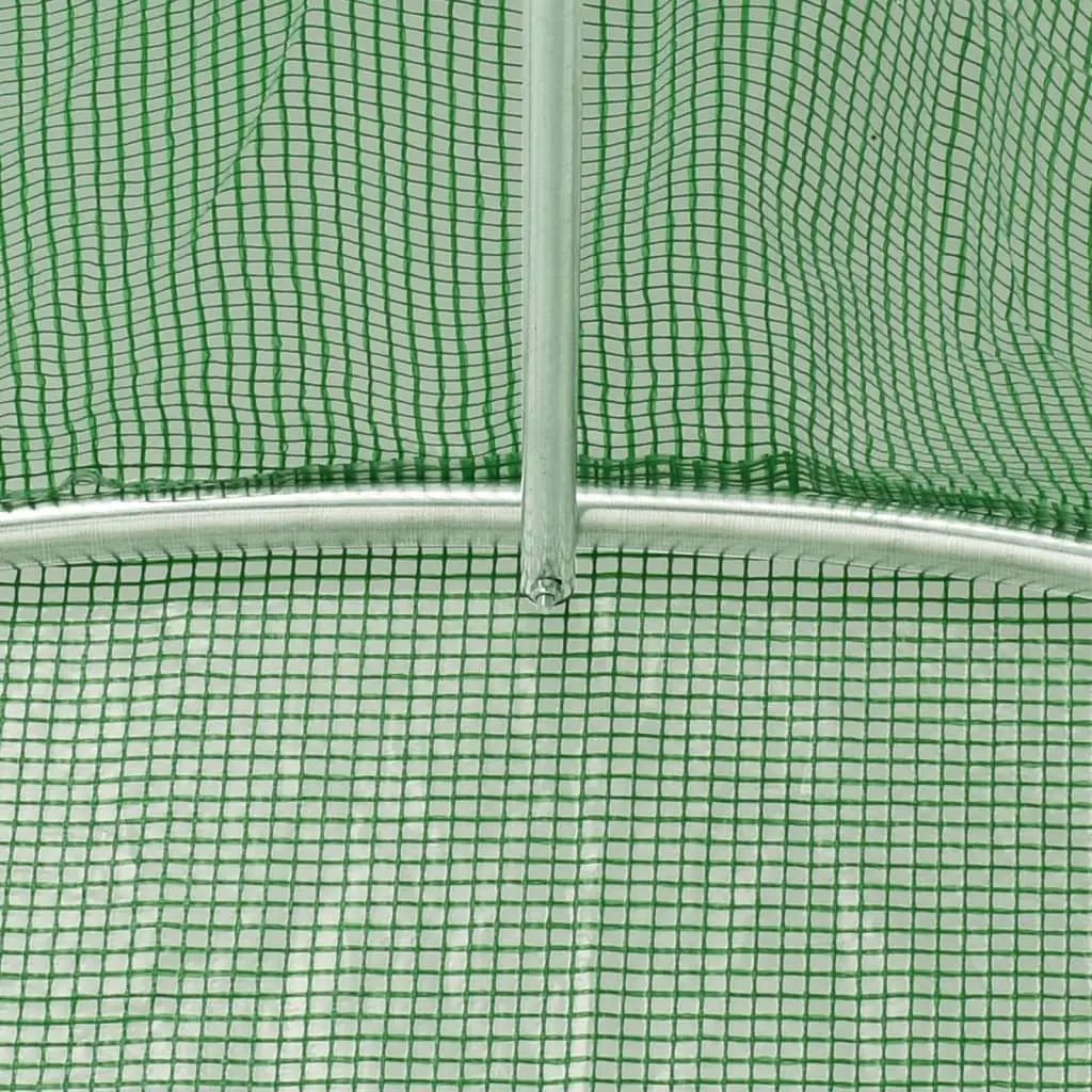 Greenhouse Steel Frame PE Cover Outdoor Plant House 5x2x2.3m Green