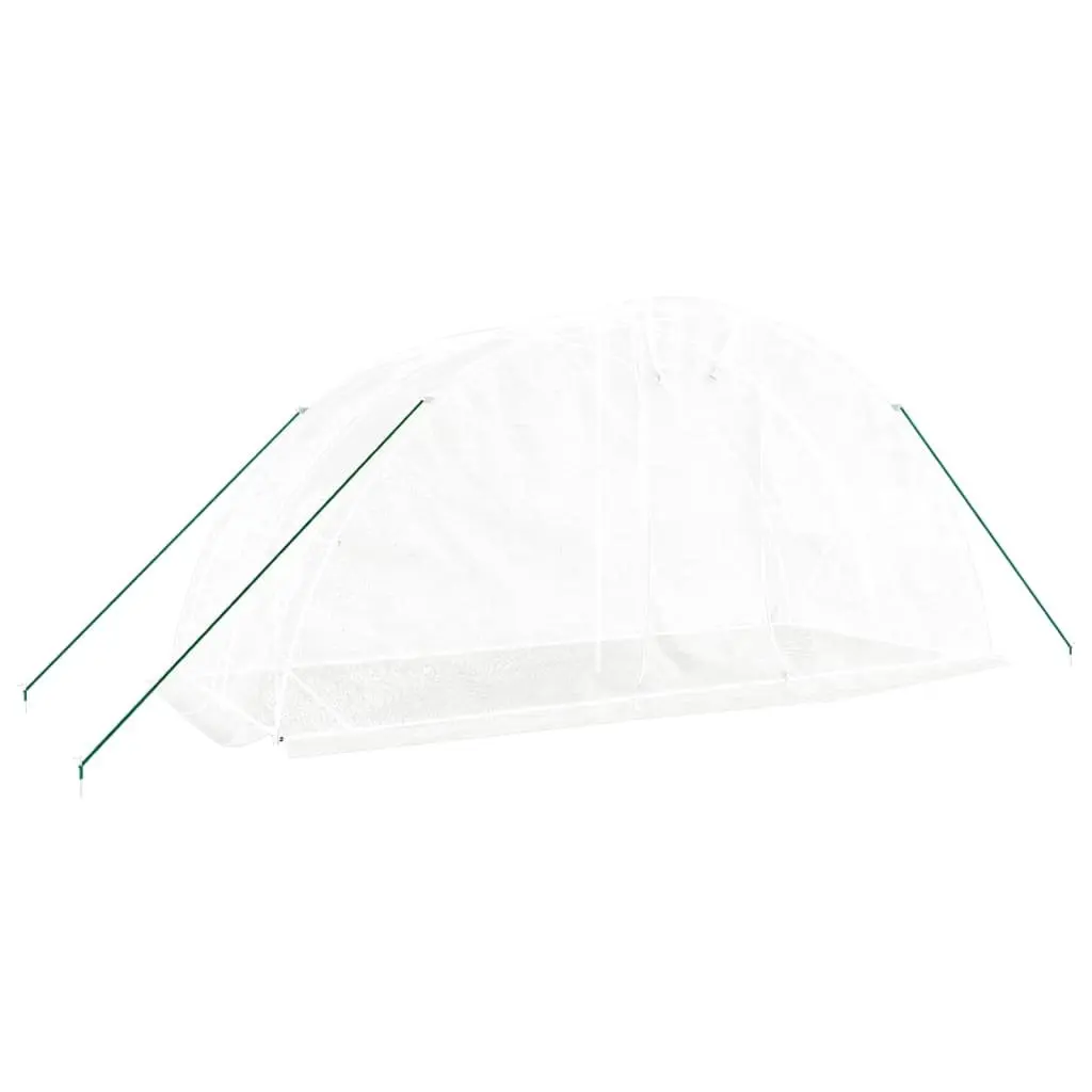 Greenhouse Steel Frame 5 x 2 x 2.3 m White UV-resistant PE Cover