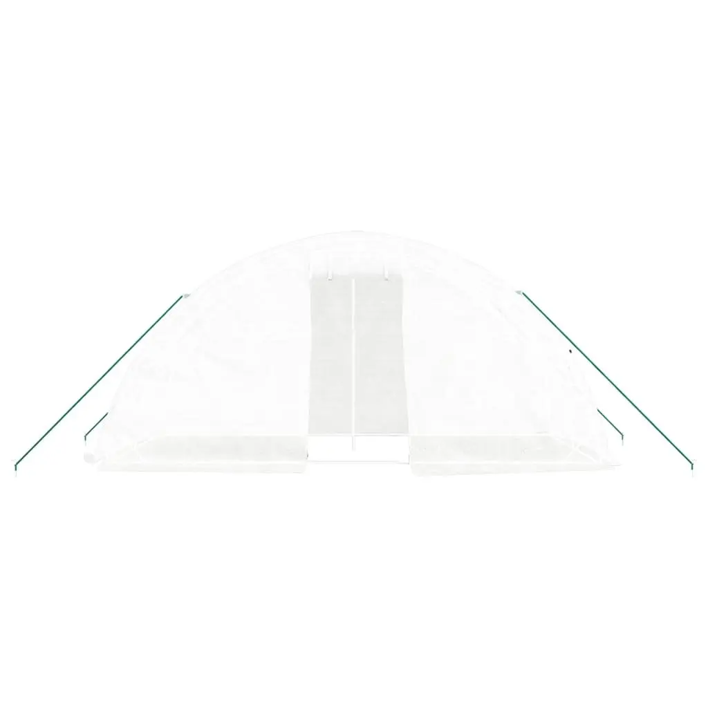 Greenhouse Steel Frame 5 x 2 x 2.3 m White UV-resistant PE Cover