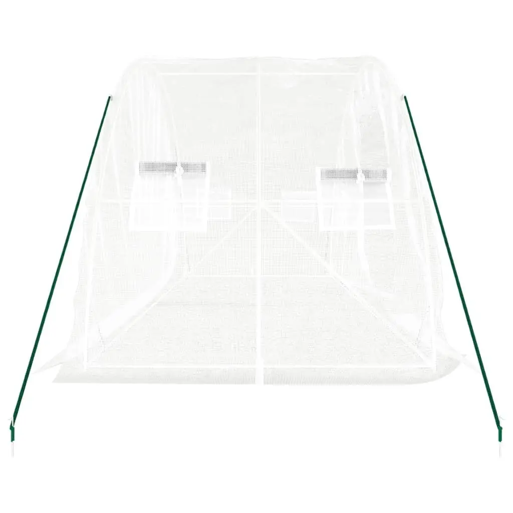 Greenhouse Steel Frame 5 x 2 x 2.3 m White UV-resistant PE Cover