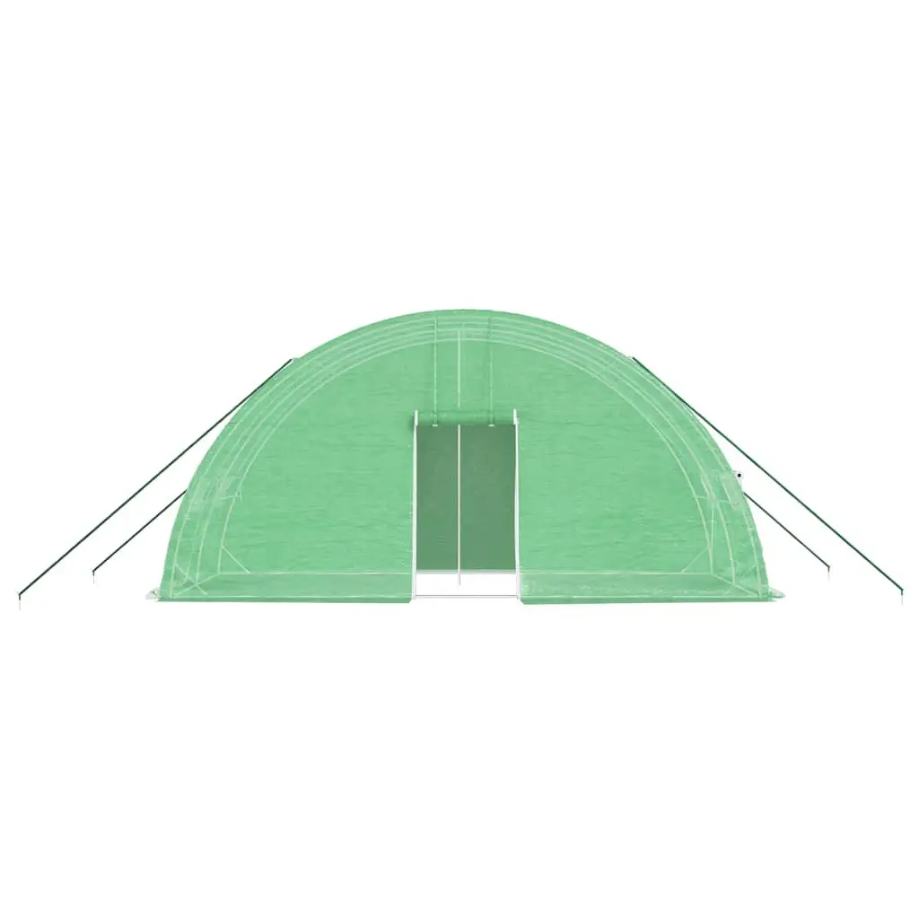 Greenhouse Steel Frame PE Cover 6x2x2.85m 12m² Green Garden Plant House
