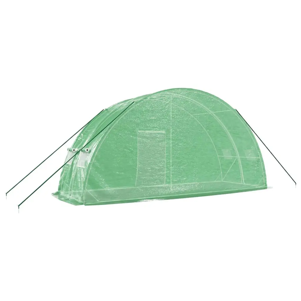 Greenhouse Steel Frame PE Cover 6x2x2.85m 12m² Green Garden Plant House