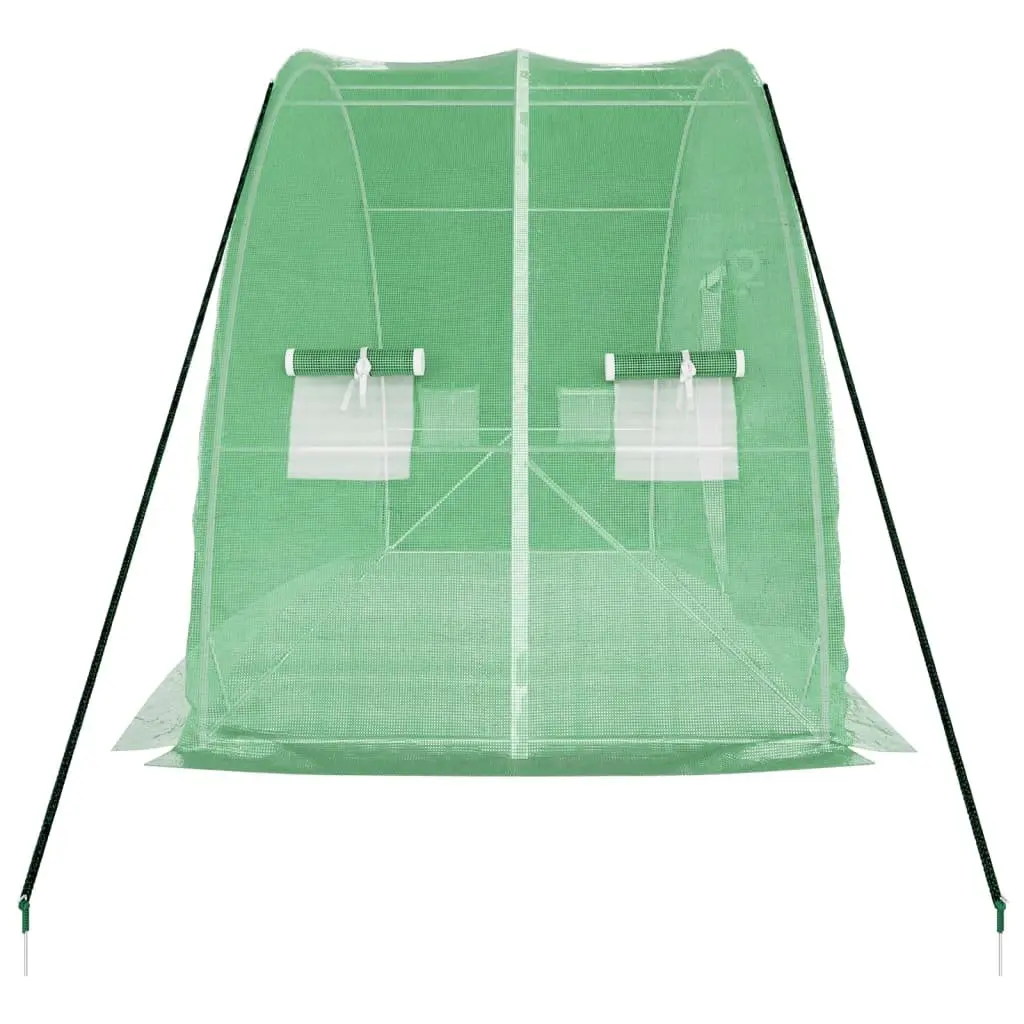 Greenhouse Steel Frame PE Cover 6x2x2.85m 12m² Green Garden Plant House