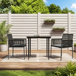 Practical Black Patio Chairs Set for Outdoor Enjoyment