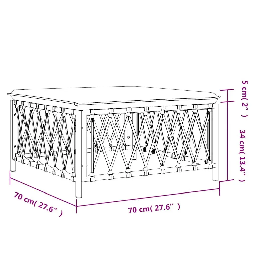 Garden Footstool with Cushion for Home Use