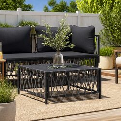 Practical Garden Table 70x70x34 cm for Outdoor Use