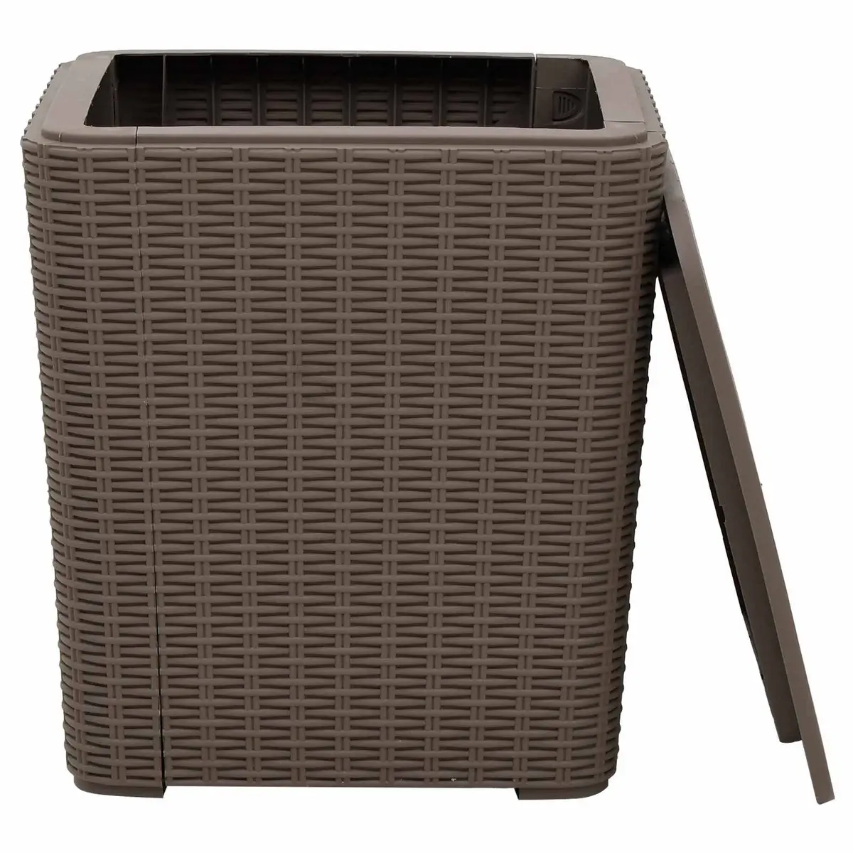Garden Storage Table Polypropylene Light Brown Imitation Rattan