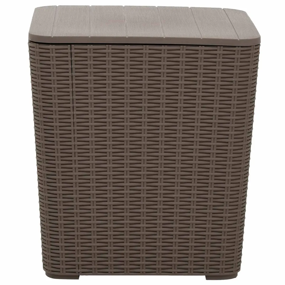 Garden Storage Table Polypropylene Light Brown Imitation Rattan