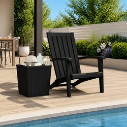 Practical Black Adirondack Chair for Your Backyard