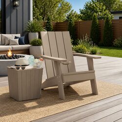 Adirondack Garden Chair Outdoor Lounge Seating Patio Furniture Brown