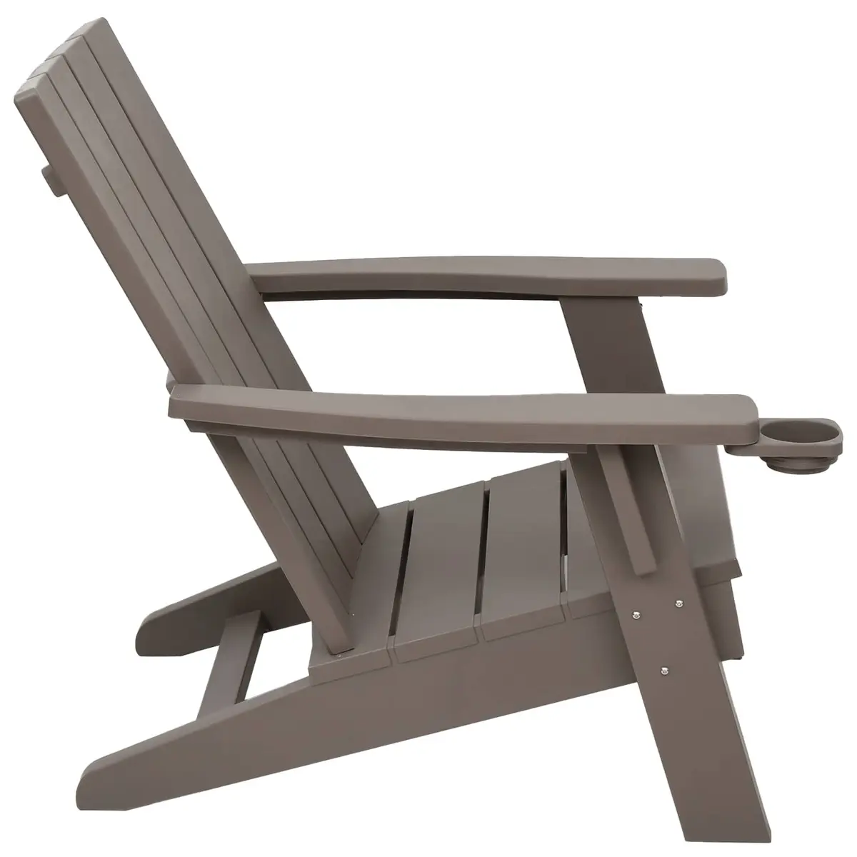 Adirondack Chair Polypropylene Outdoor Lounge Seating Brown