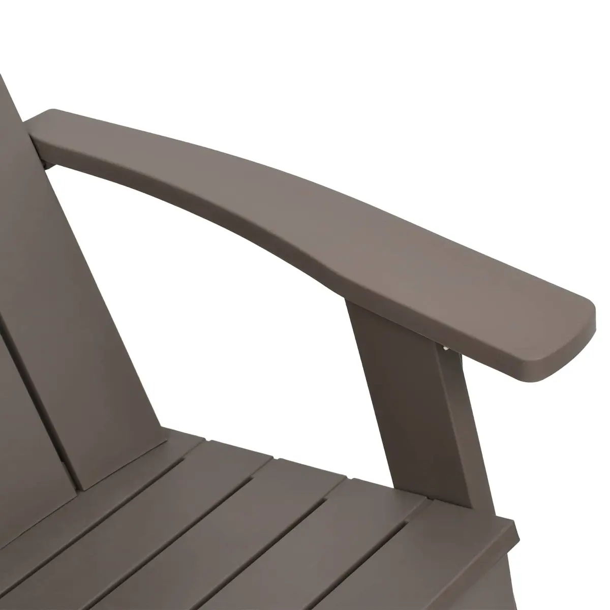 Adirondack Chair Polypropylene Outdoor Lounge Seating Brown