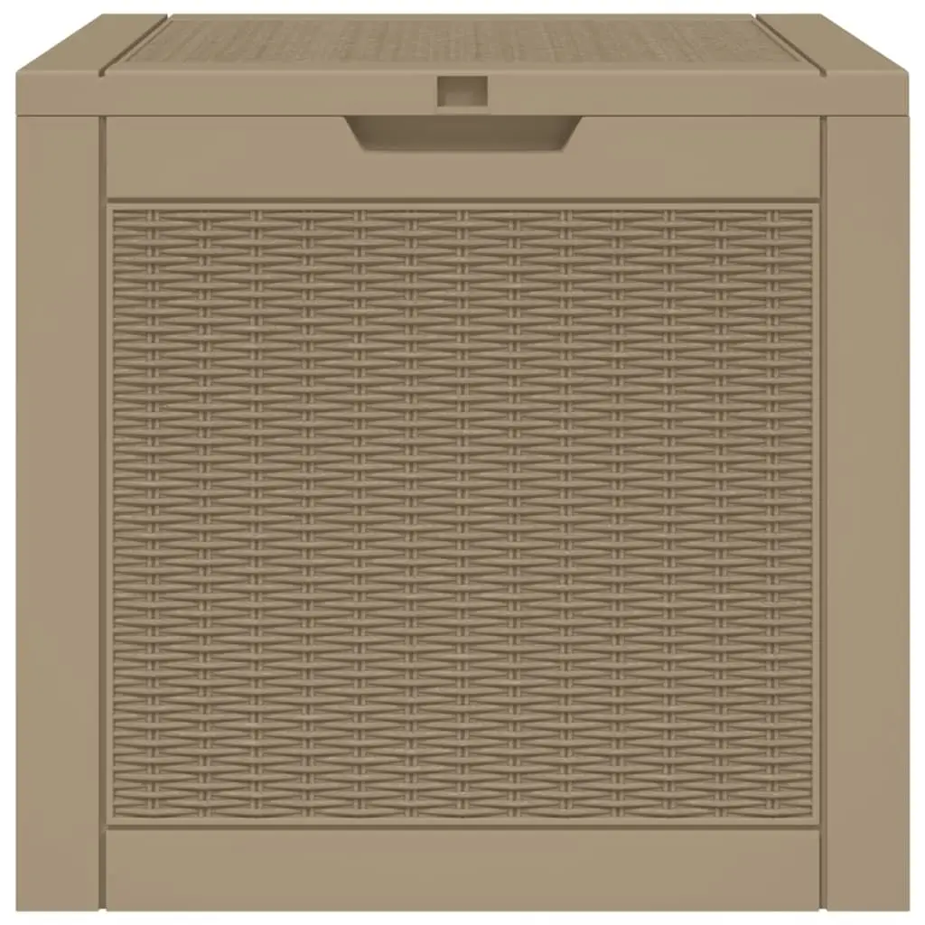 Outdoor Garden Storage Box Brown Rattan Design Patio Furniture Organizer
