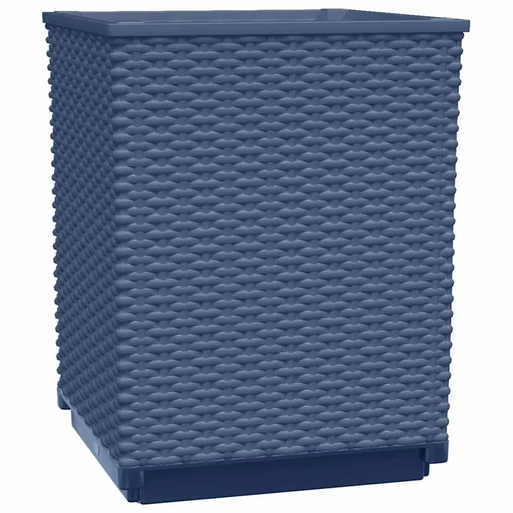 Grey Planters Polypropylene 30x30x37cm Set of 2 Outdoor Decorative Flower Pots