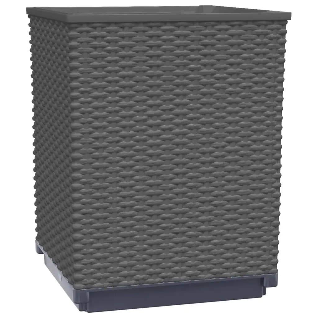 Black Planters Polypropylene 30x30x37cm Set of 2